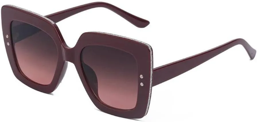 -Trendy Square Sunglasses Women Fashion Cat Eye Sun Glasses Female Vintage Luxury Big Frame Eyewear Leopard Shades