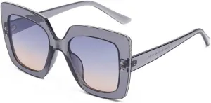 -Trendy Square Sunglasses Women Fashion Cat Eye Sun Glasses Female Vintage Luxury Big Frame Eyewear Leopard Shades