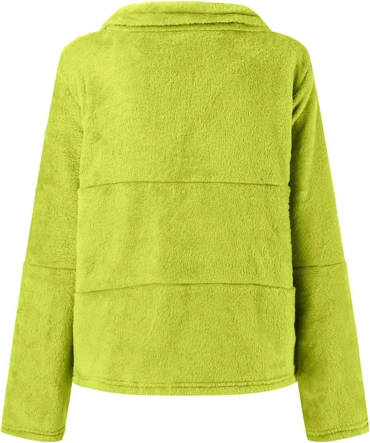2023 Women's Winter Coats Fleece Warm Jacket Long Sleeve Open Front Cardigan Zip Up Shaggy Soft Outerwear Clothes