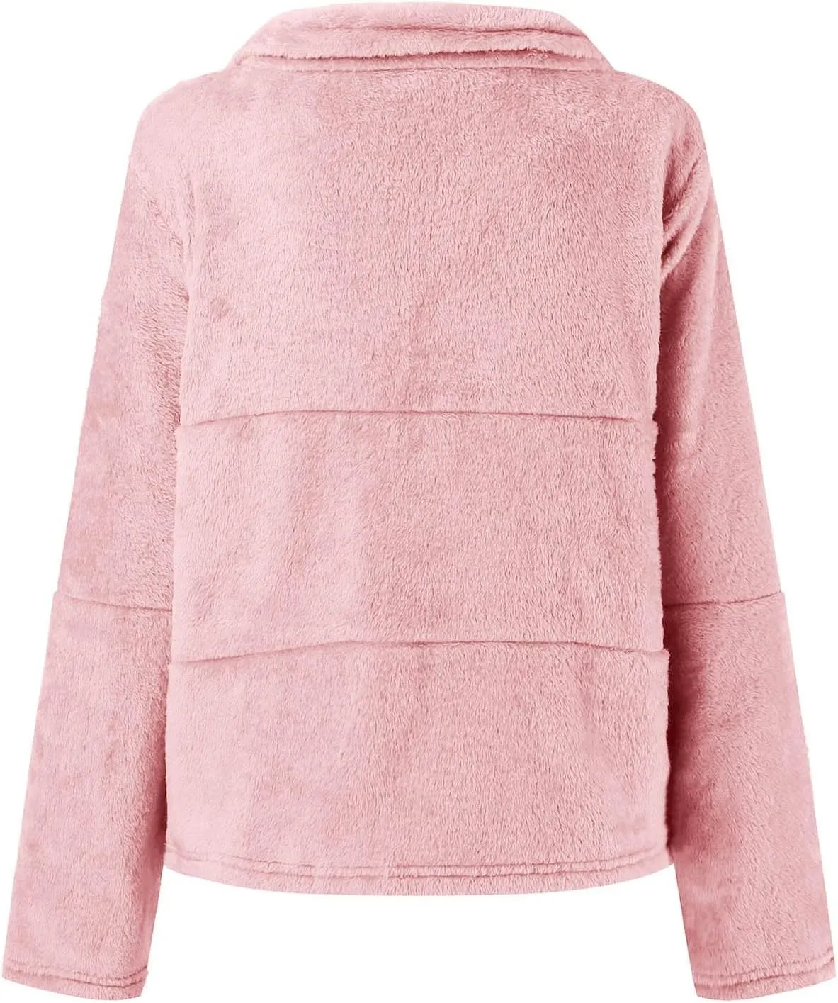 2023 Women's Winter Coats Fleece Warm Jacket Long Sleeve Open Front Cardigan Zip Up Shaggy Soft Outerwear Clothes