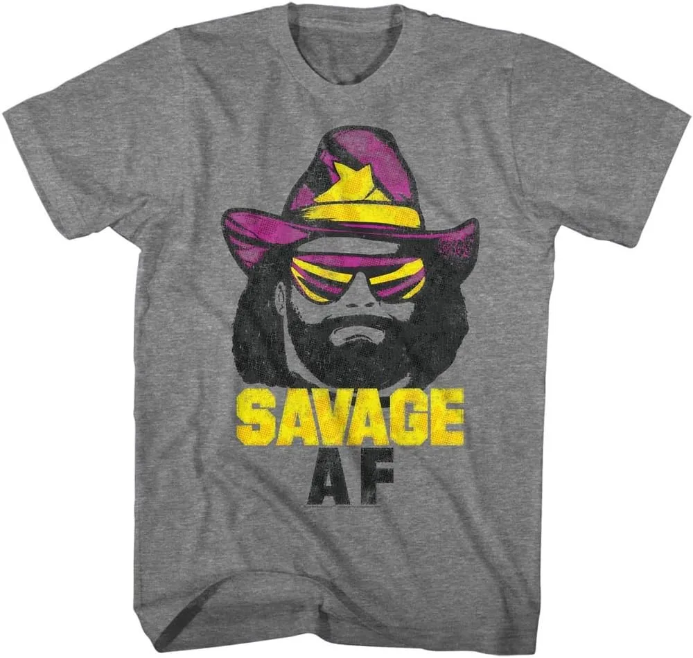 American Classics Macho Man 1980's Heavyweight Wrestler Savage Adult T-Shirt Tee