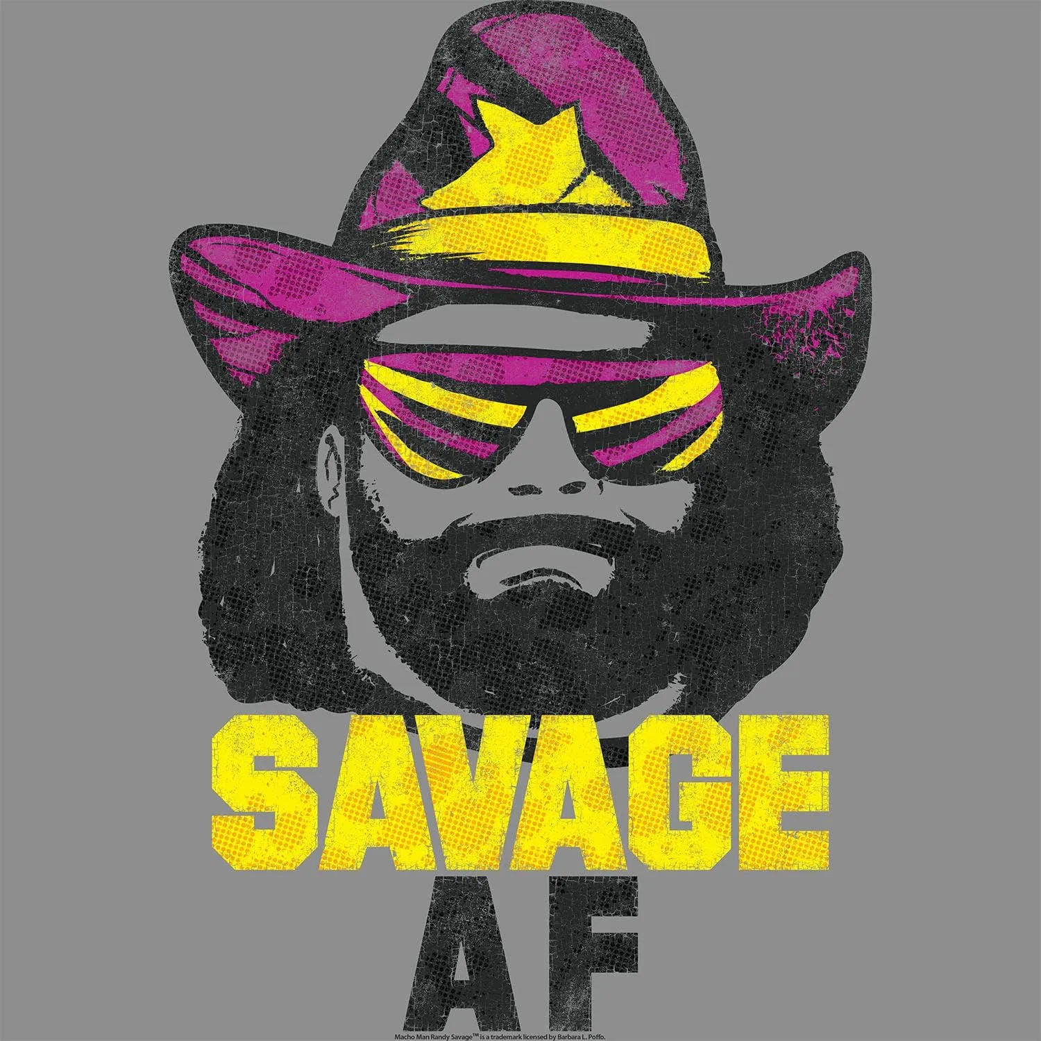 American Classics Macho Man 1980's Heavyweight Wrestler Savage Adult T-Shirt Tee