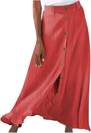 Beach Skirts for Women Lightweight Flowy Maxi Skirt Summer Casual Bohemian Holiday Skirts Trendy Resort Wear