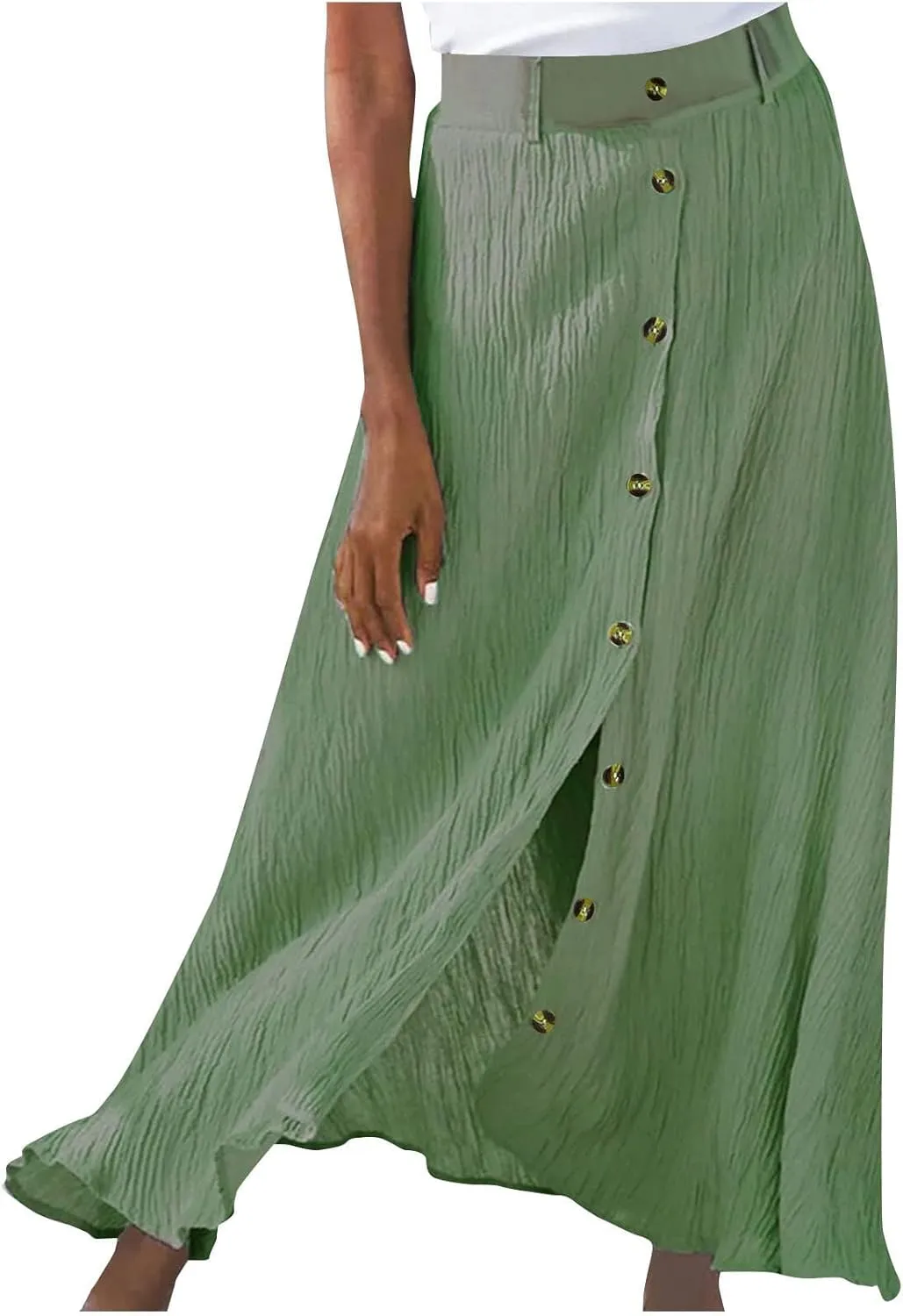 Beach Skirts for Women Lightweight Flowy Maxi Skirt Summer Casual Bohemian Holiday Skirts Trendy Resort Wear