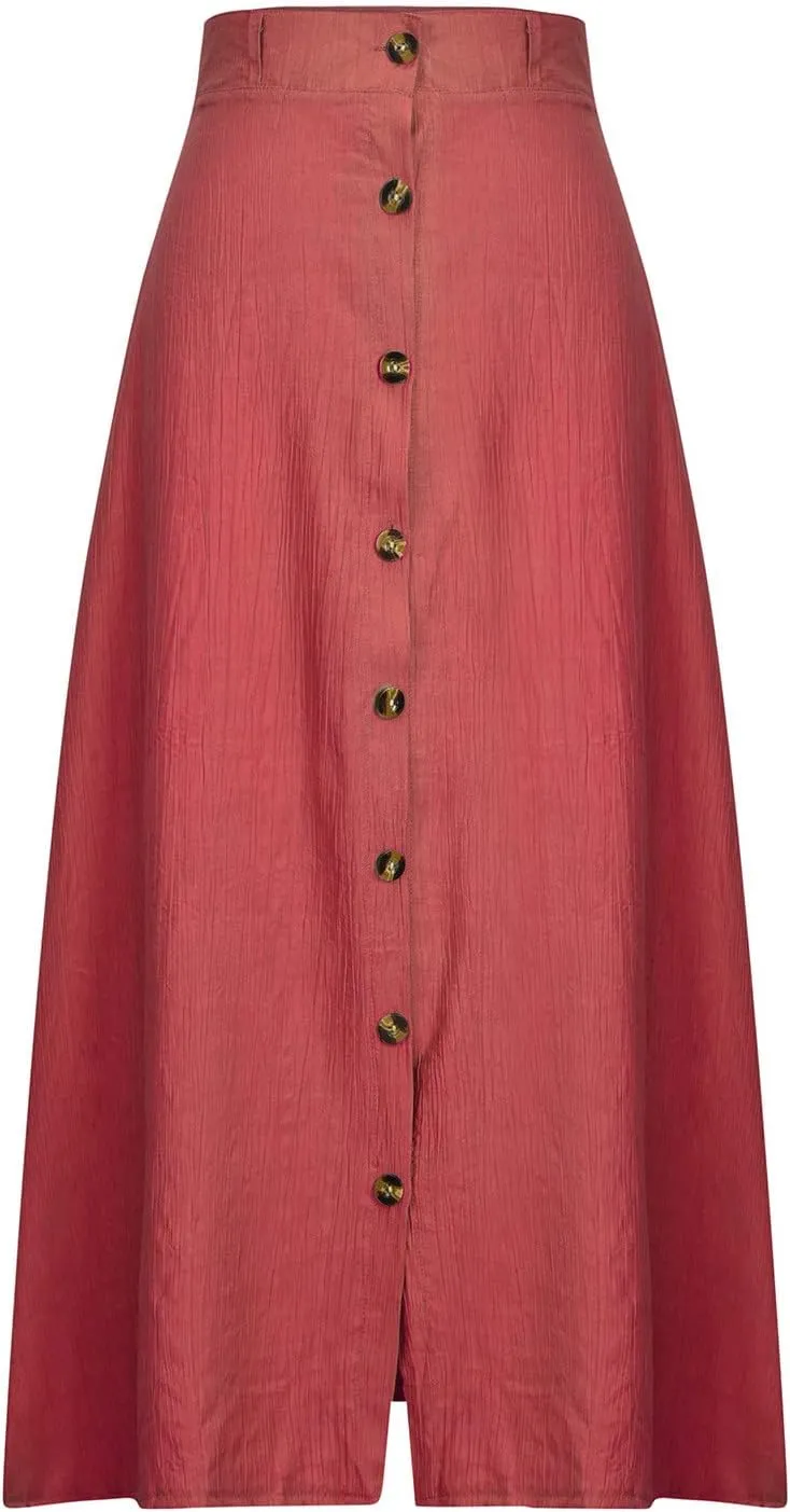 Beach Skirts for Women Lightweight Flowy Maxi Skirt Summer Casual Bohemian Holiday Skirts Trendy Resort Wear