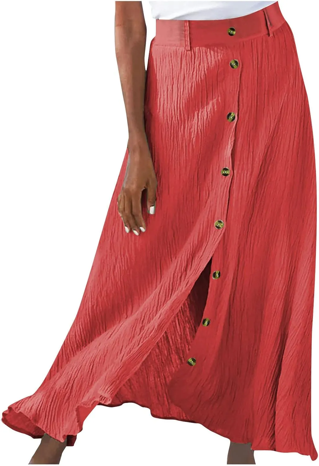 Beach Skirts for Women Lightweight Flowy Maxi Skirt Summer Casual Bohemian Holiday Skirts Trendy Resort Wear