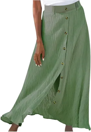 Beach Skirts for Women Lightweight Flowy Maxi Skirt Summer Casual Bohemian Holiday Skirts Trendy Resort Wear