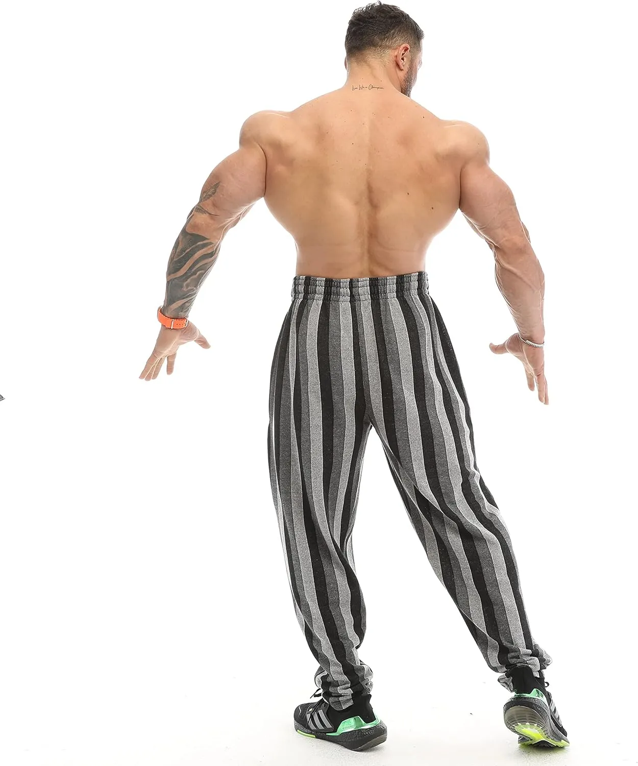 BIG SAM SPORTSWEAR COMPANY Men's Baggy Sweatpants with Pockets, Loose Fit Striped Oldschool Trackpants
