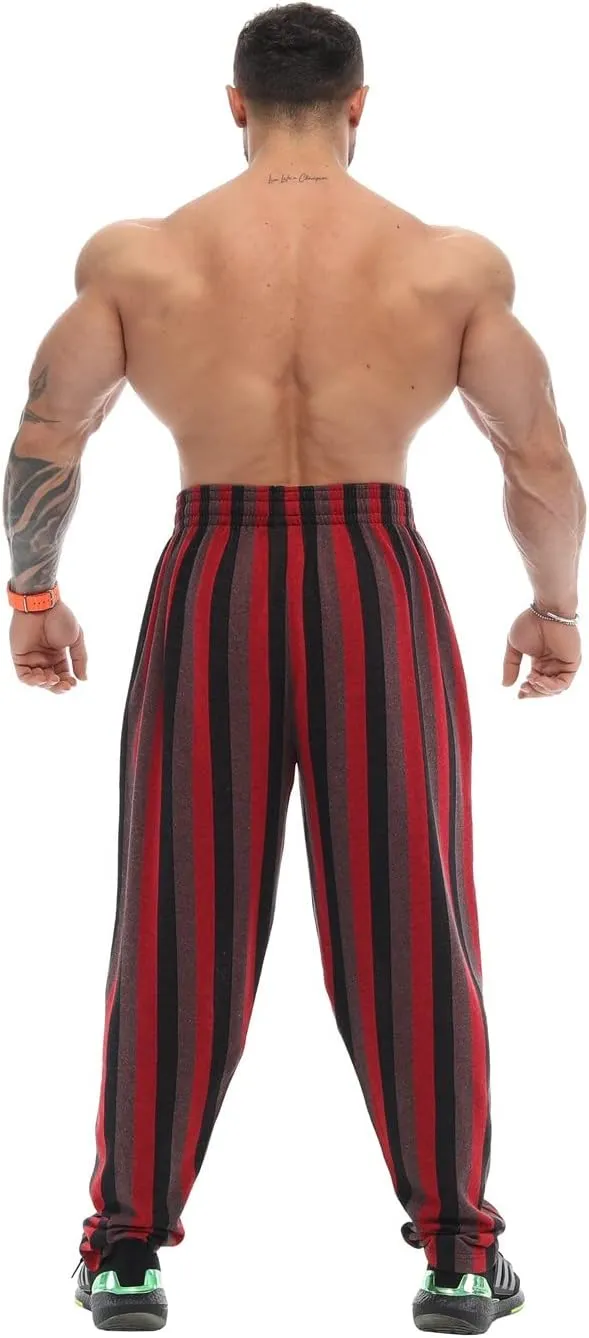 BIG SAM SPORTSWEAR COMPANY Men's Baggy Sweatpants with Pockets, Loose Fit Striped Oldschool Trackpants