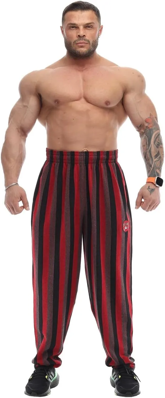 BIG SAM SPORTSWEAR COMPANY Men's Baggy Sweatpants with Pockets, Loose Fit Striped Oldschool Trackpants