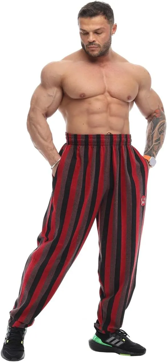 BIG SAM SPORTSWEAR COMPANY Men's Baggy Sweatpants with Pockets, Loose Fit Striped Oldschool Trackpants