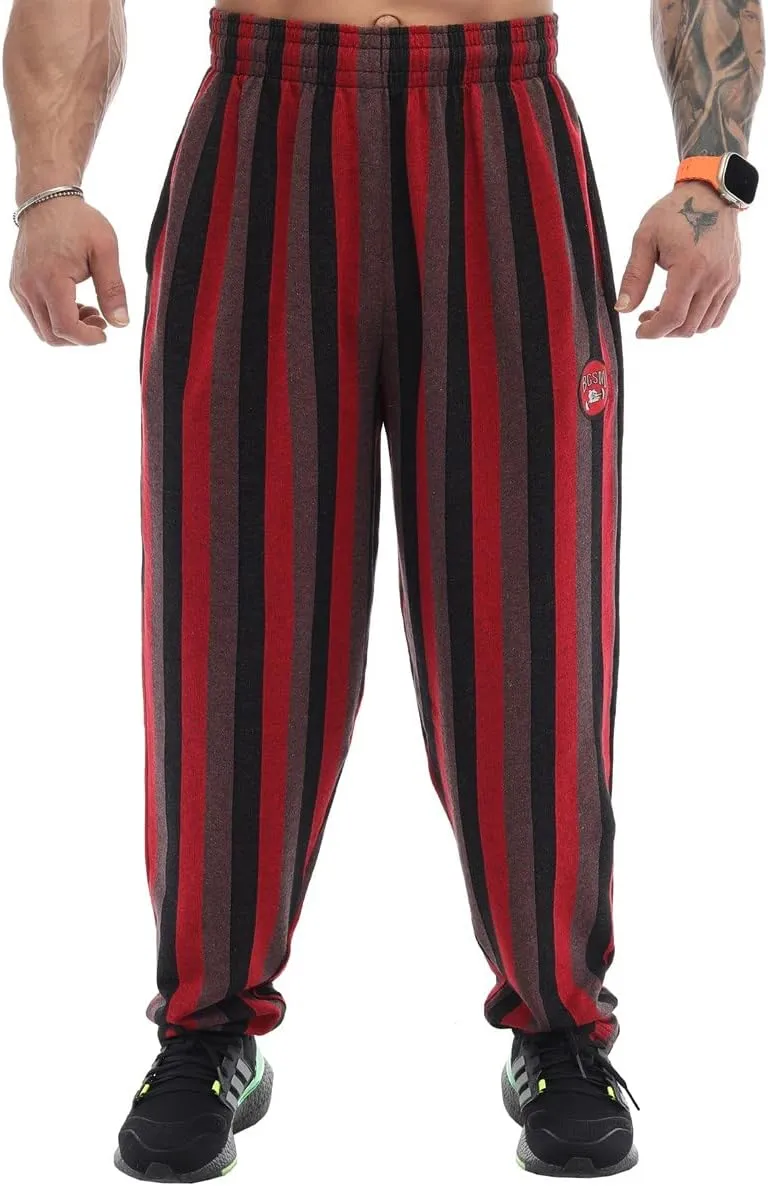 BIG SAM SPORTSWEAR COMPANY Men's Baggy Sweatpants with Pockets, Loose Fit Striped Oldschool Trackpants