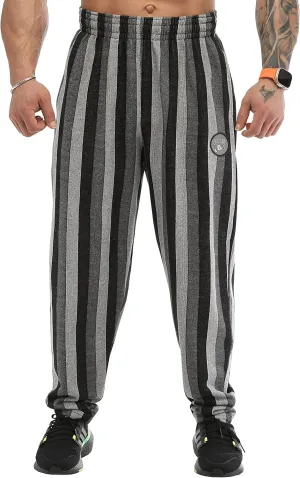 BIG SAM SPORTSWEAR COMPANY Men's Baggy Sweatpants with Pockets, Loose Fit Striped Oldschool Trackpants