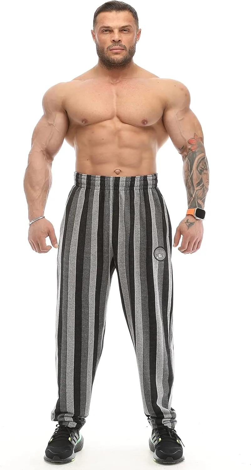 BIG SAM SPORTSWEAR COMPANY Men's Baggy Sweatpants with Pockets, Loose Fit Striped Oldschool Trackpants