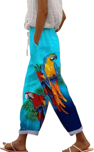 Capri Pants for Women Casual Drawstring Pants Beach Clothes Resort Wear for Women 2025 Yoga