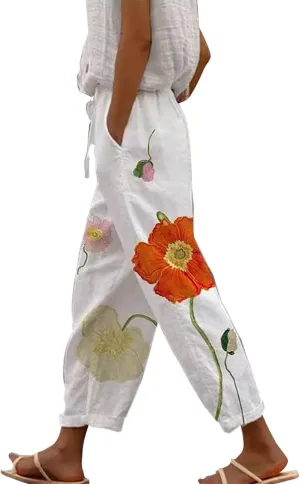 Capri Pants for Women Casual Drawstring Pants Beach Clothes Resort Wear for Women 2025 Yoga