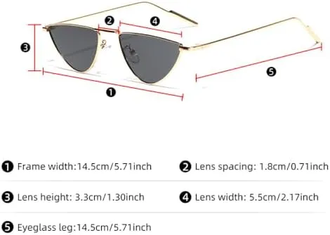 Cat Eye Sunglasses Vintage Alloy Sun Glasses Women Unique Elegant black gold Shades