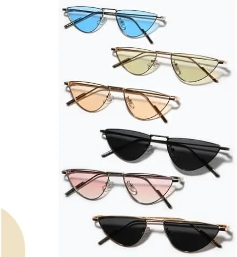 Cat Eye Sunglasses Vintage Alloy Sun Glasses Women Unique Elegant black gold Shades