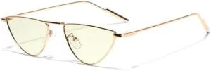 Cat Eye Sunglasses Vintage Alloy Sun Glasses Women Unique Elegant black gold Shades