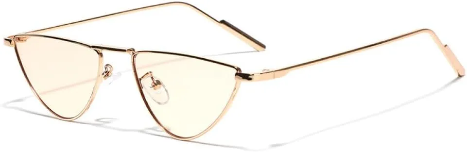 Cat Eye Sunglasses Vintage Alloy Sun Glasses Women Unique Elegant black gold Shades