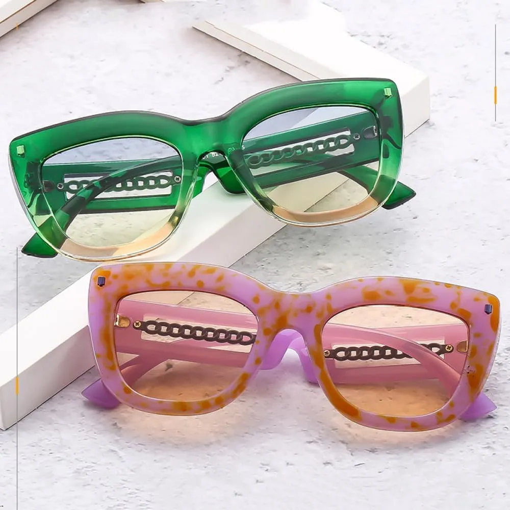 Cat Eye Women Sunglasses Vintage Fashion Shades Luxury Female Sun Glasses UV400