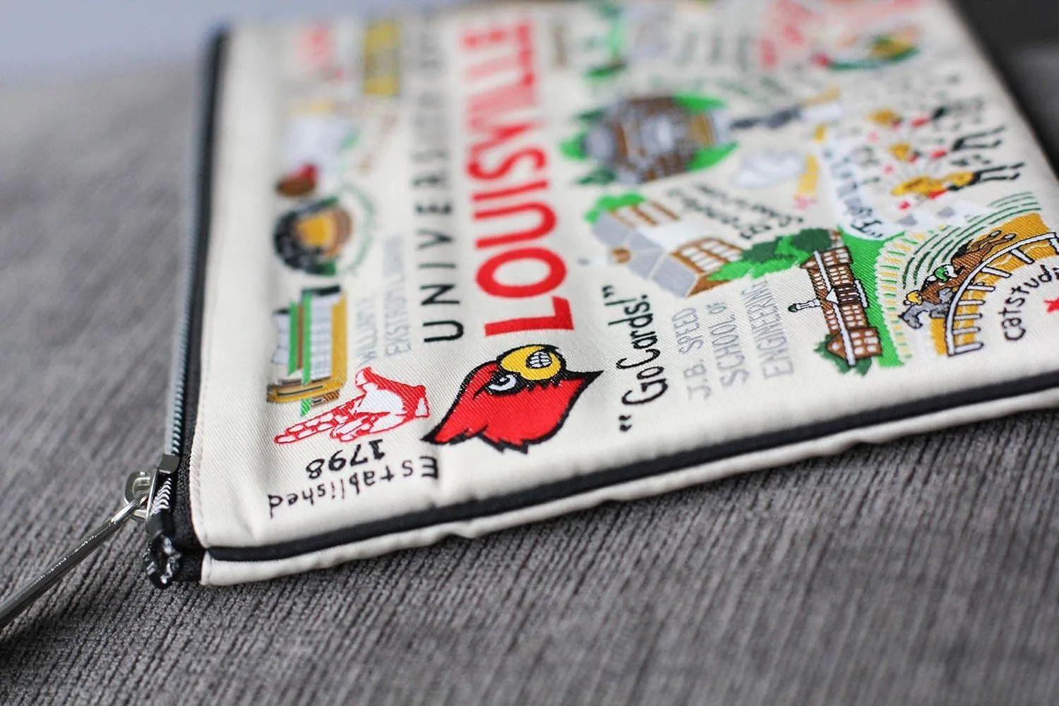 catstudio University of Louisville Collegiate Zipper Pouch Purse | Holds Your Phone, Coins, Makeup, Dog Treats, & Tech Tools