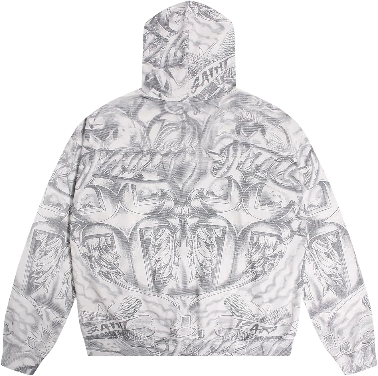 Chainsaw Man Men's Hoodies Gothic Graffiti Graphic Athletic Sportswear Cotton Oversized Pullover Hooded Sweatshirt