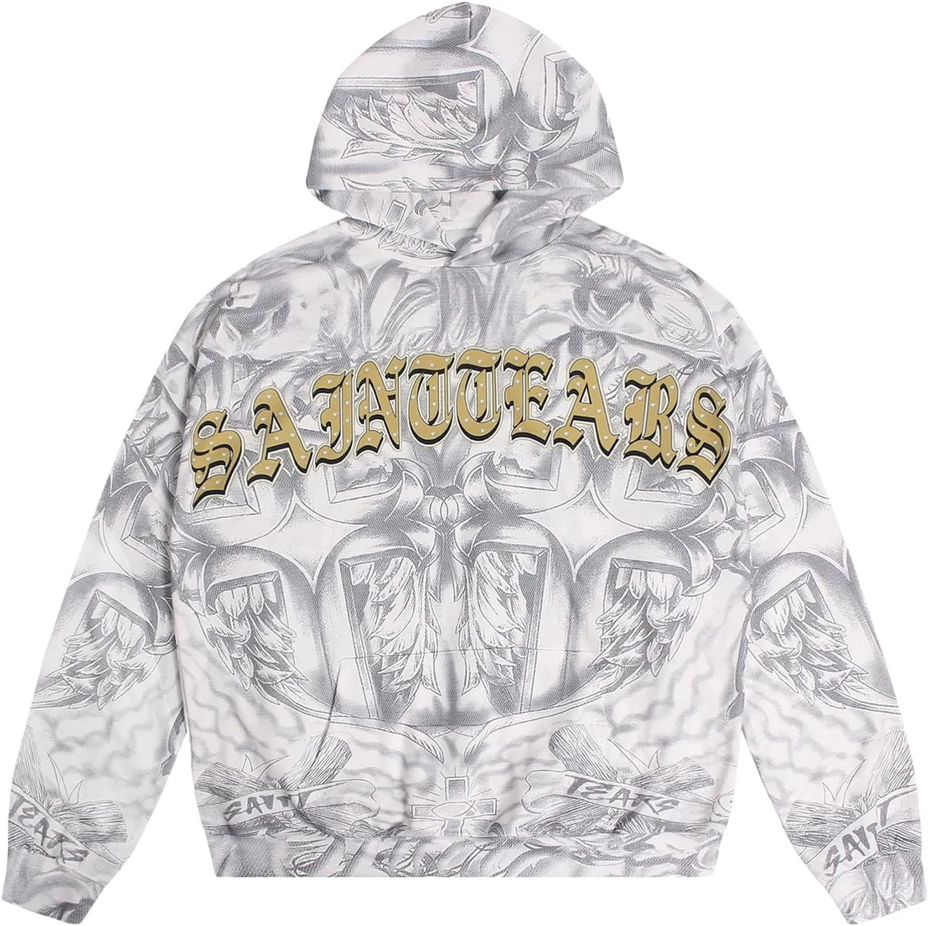 Chainsaw Man Men's Hoodies Gothic Graffiti Graphic Athletic Sportswear Cotton Oversized Pullover Hooded Sweatshirt