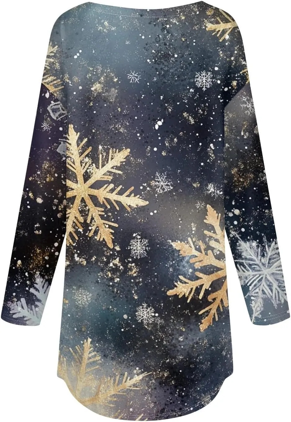 Christmas Shirts for Women 2024 Plus Size Funny Xmas Print Long Sleeve Tunic Tops Cute Casual Fall Winter Sweatshirts