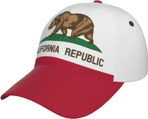 Cute Flag Hats Fashion Retro Sun Cap Packable Outdoor Flag Baseball Hat for Women Men