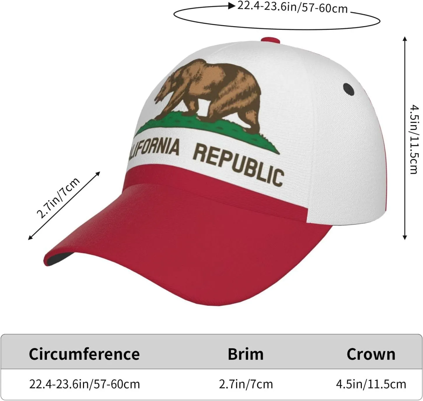 Cute Flag Hats Fashion Retro Sun Cap Packable Outdoor Flag Baseball Hat for Women Men