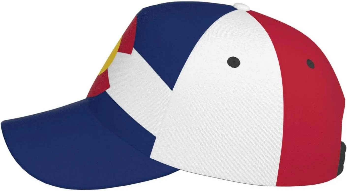 Cute Flag Hats Fashion Retro Sun Cap Packable Outdoor Flag Baseball Hat for Women Men
