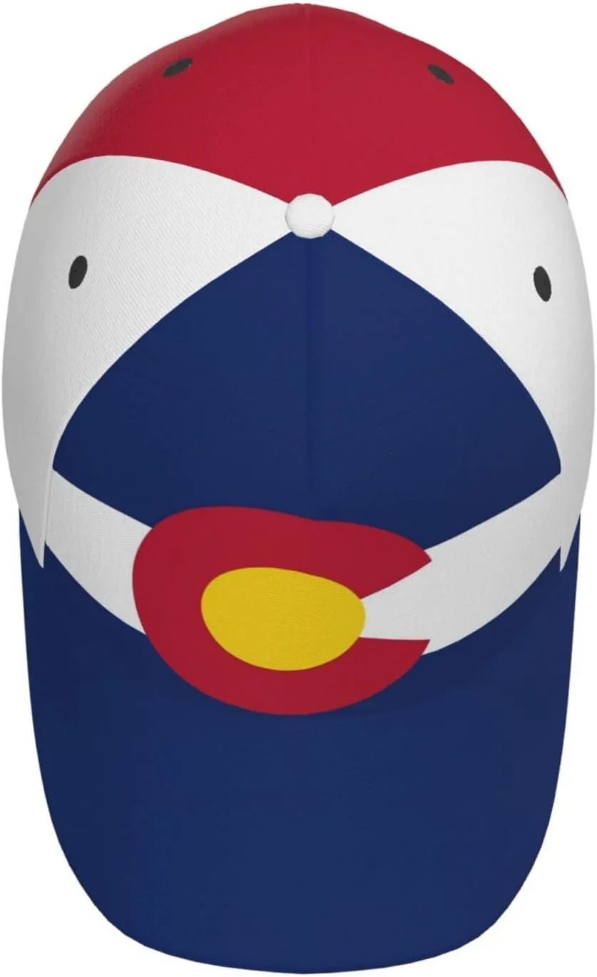 Cute Flag Hats Fashion Retro Sun Cap Packable Outdoor Flag Baseball Hat for Women Men