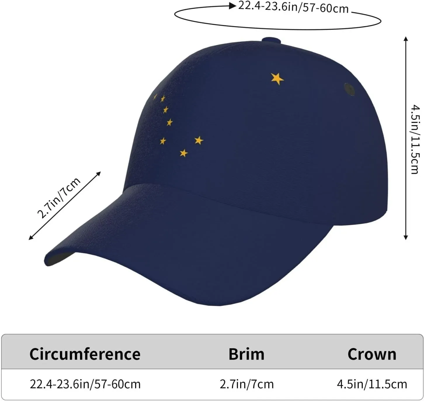 Cute Flag Hats Fashion Retro Sun Cap Packable Outdoor Flag Baseball Hat for Women Men