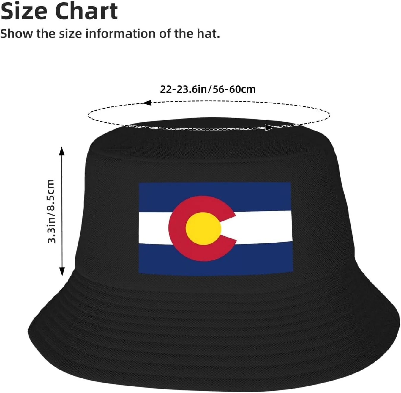 Cute States Flag Print Adult Hat Women Men Unisex Reversible Bucket Hat