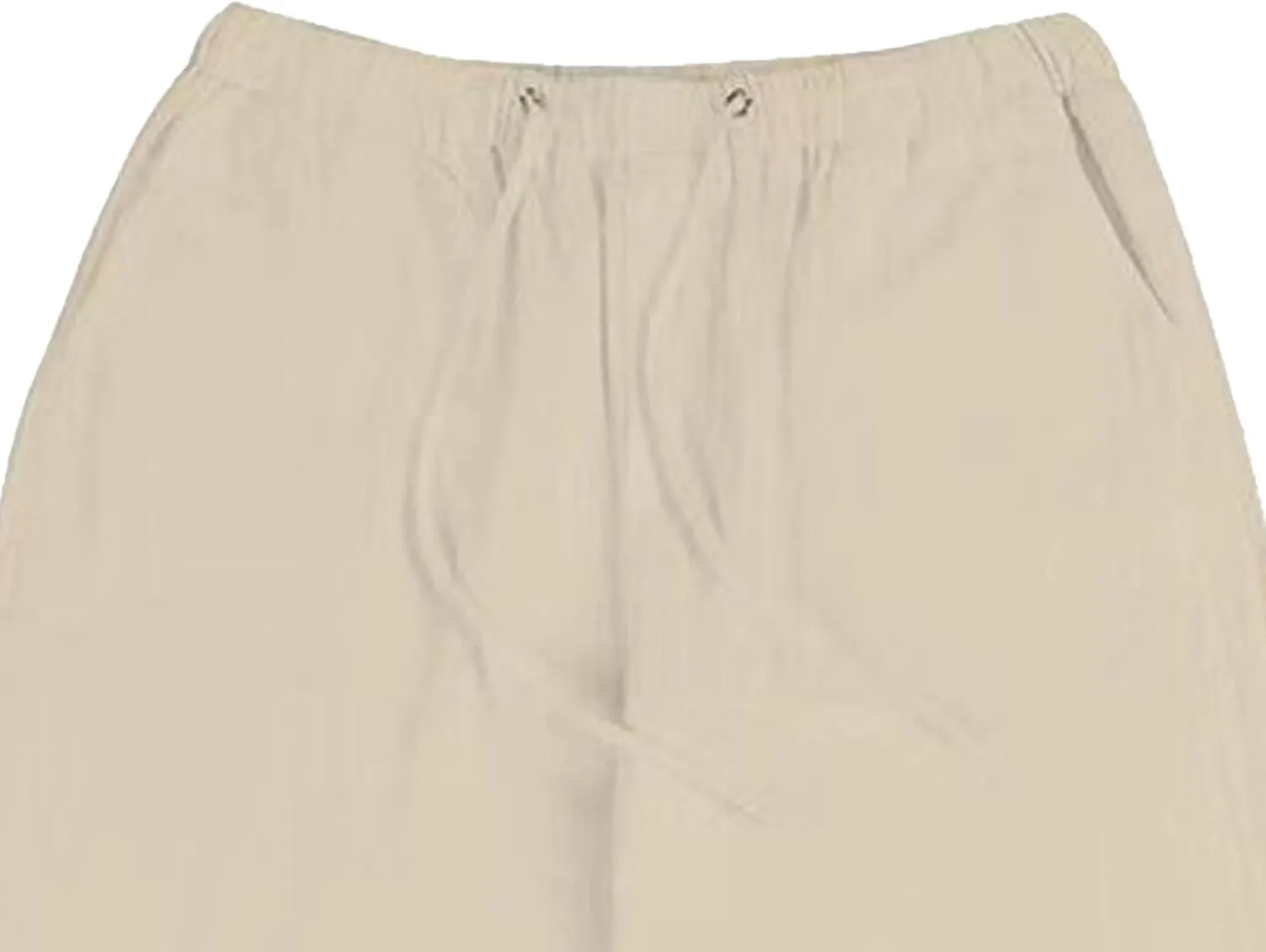 DGHM-JLMY Mens Lightweight Breathable Linen Trousers Casual Elastic Waist Beach Pants Solid Color Sports Pant with Pockets