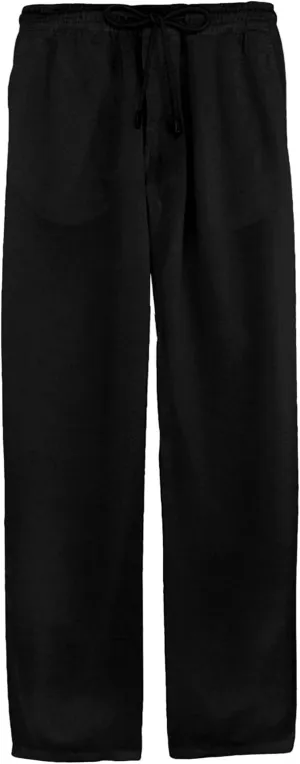 DGHM-JLMY Mens Lightweight Breathable Linen Trousers Casual Elastic Waist Beach Pants Solid Color Sports Pant with Pockets