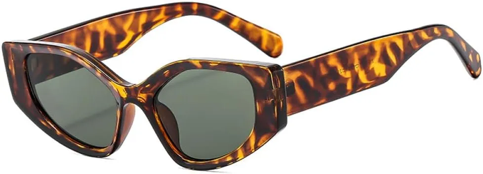 Fashion Polygon Cat Eye Women Sunglasses Vintage Shades UV400 Eyeglasses Men Trending Sun Glasses