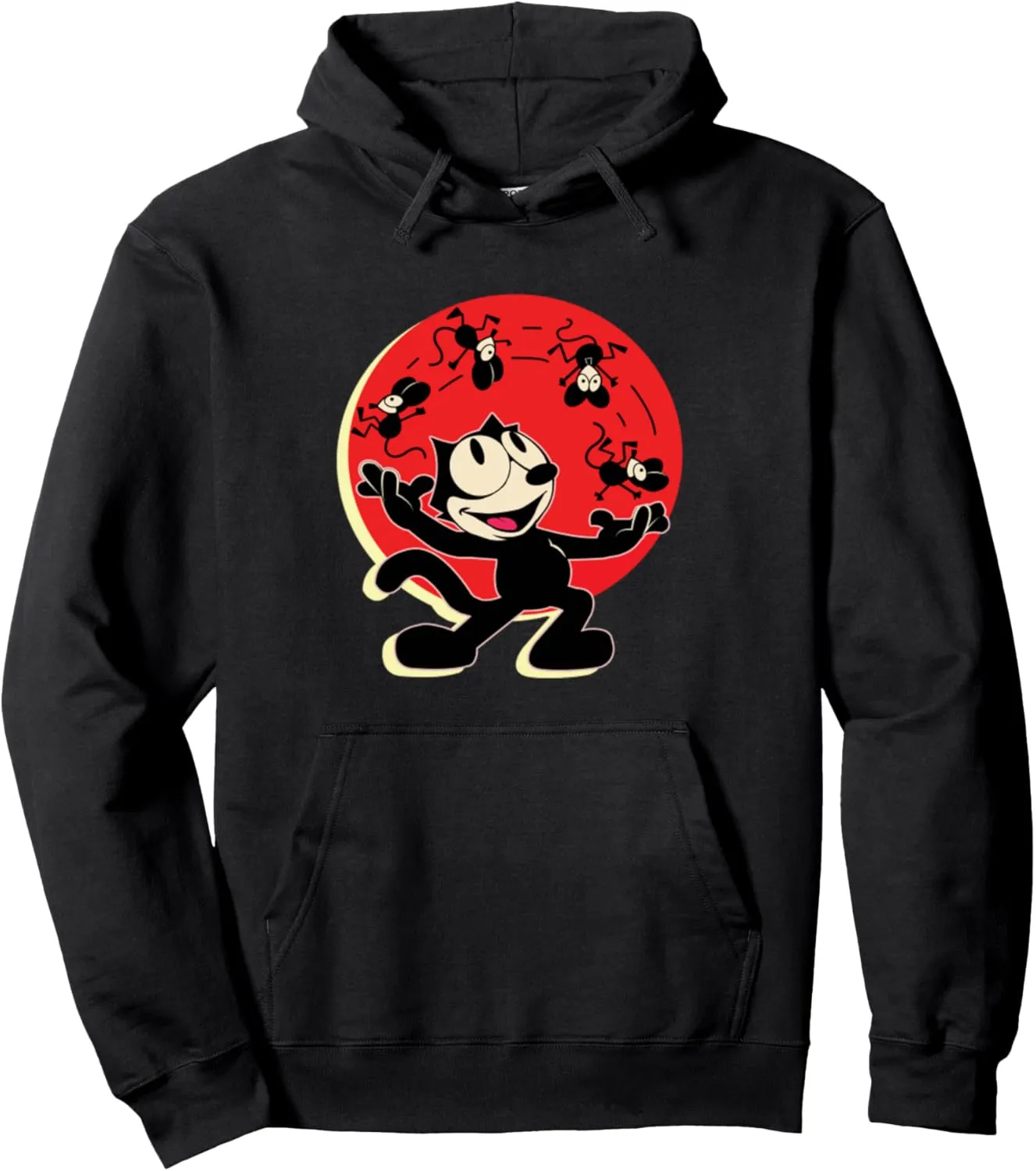 Felix Cat Juggling Mice Vintage Cartoon Retro Graphic Pullover Hoodie