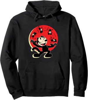 Felix Cat Juggling Mice Vintage Cartoon Retro Graphic Pullover Hoodie