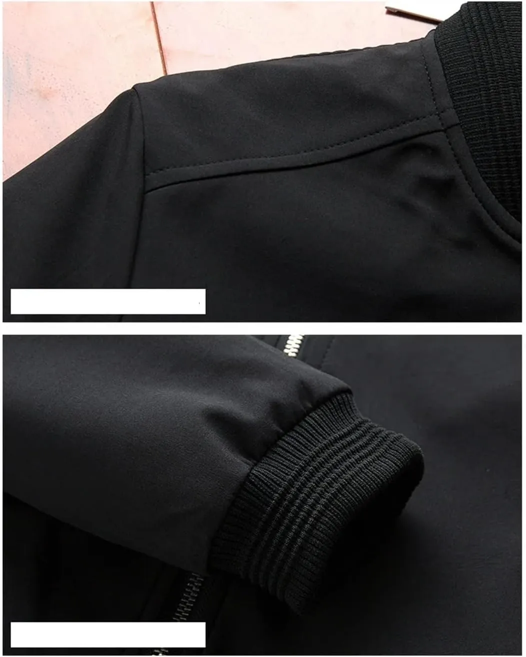 Fnfmrfmr Men's Casual Motorcycle Jacket Lightweight Sportswear Windbreaker Zip Up Coat With Pocket