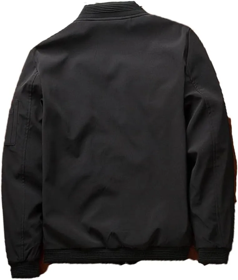 Fnfmrfmr Men's Casual Motorcycle Jacket Lightweight Sportswear Windbreaker Zip Up Coat With Pocket
