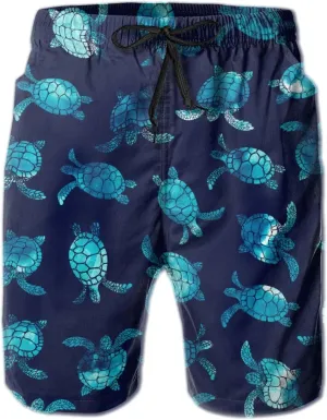 FREEHOTU Men's Swim Trunks Beach Board Shorts Quick Dry Swimwear Sports with Pockets