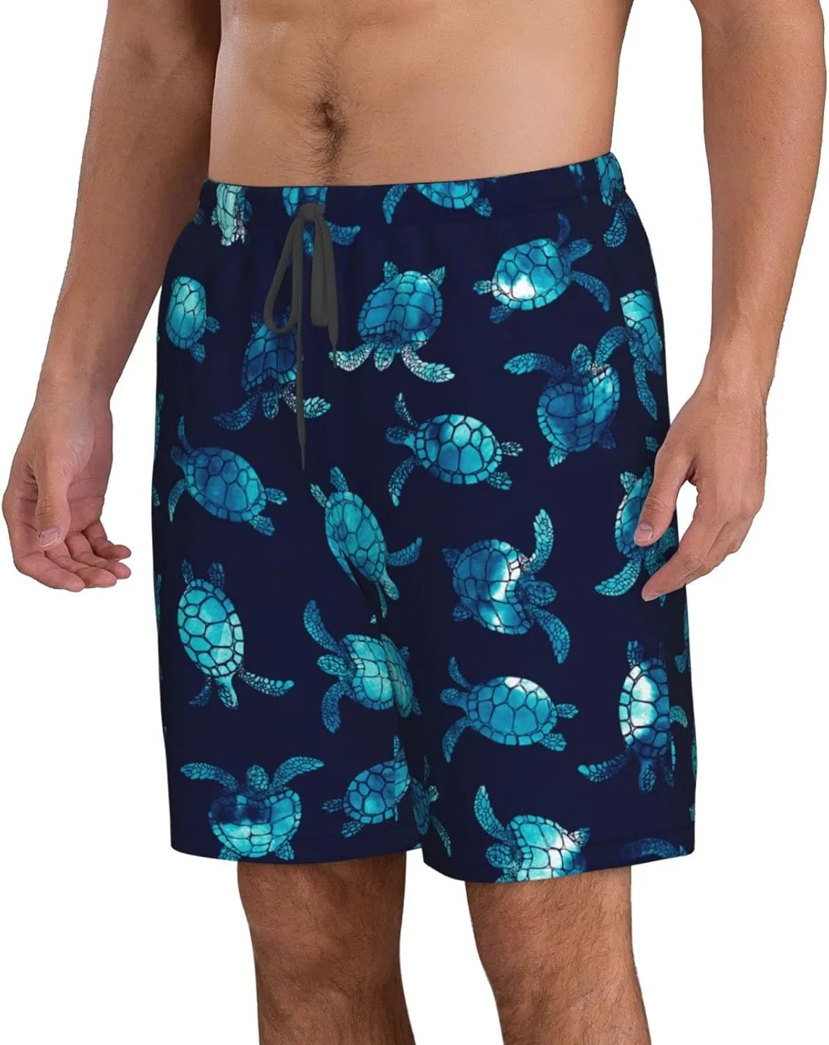 FREEHOTU Men's Swim Trunks Beach Board Shorts Quick Dry Swimwear Sports with Pockets