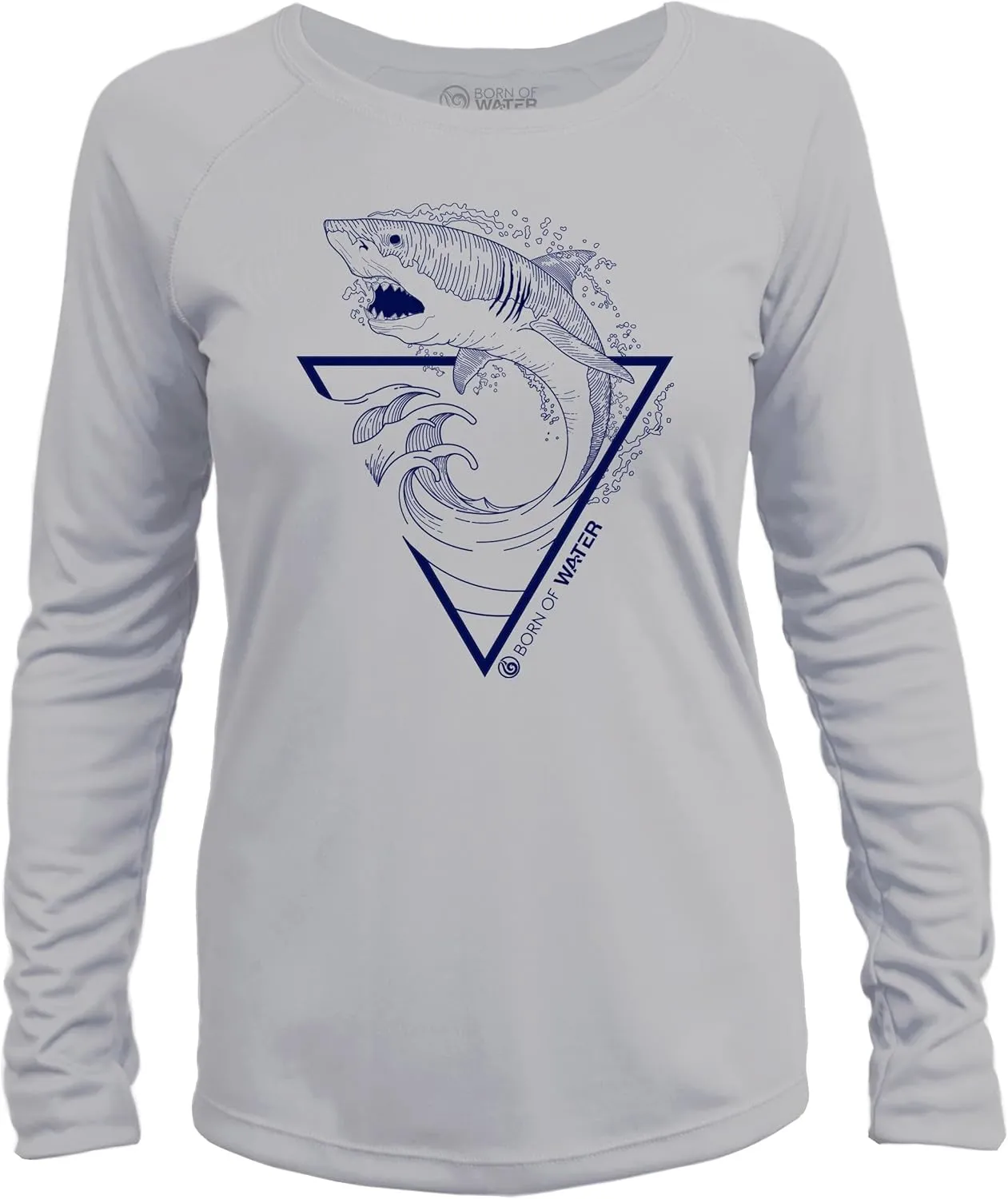 Great White Shark: Womens Long Sleeve UV Shirt