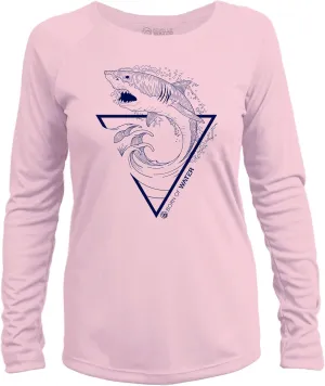 Great White Shark: Womens Long Sleeve UV Shirt