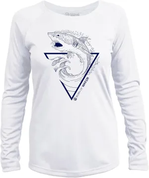 Great White Shark: Womens Long Sleeve UV Shirt