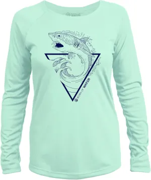 Great White Shark: Womens Long Sleeve UV Shirt