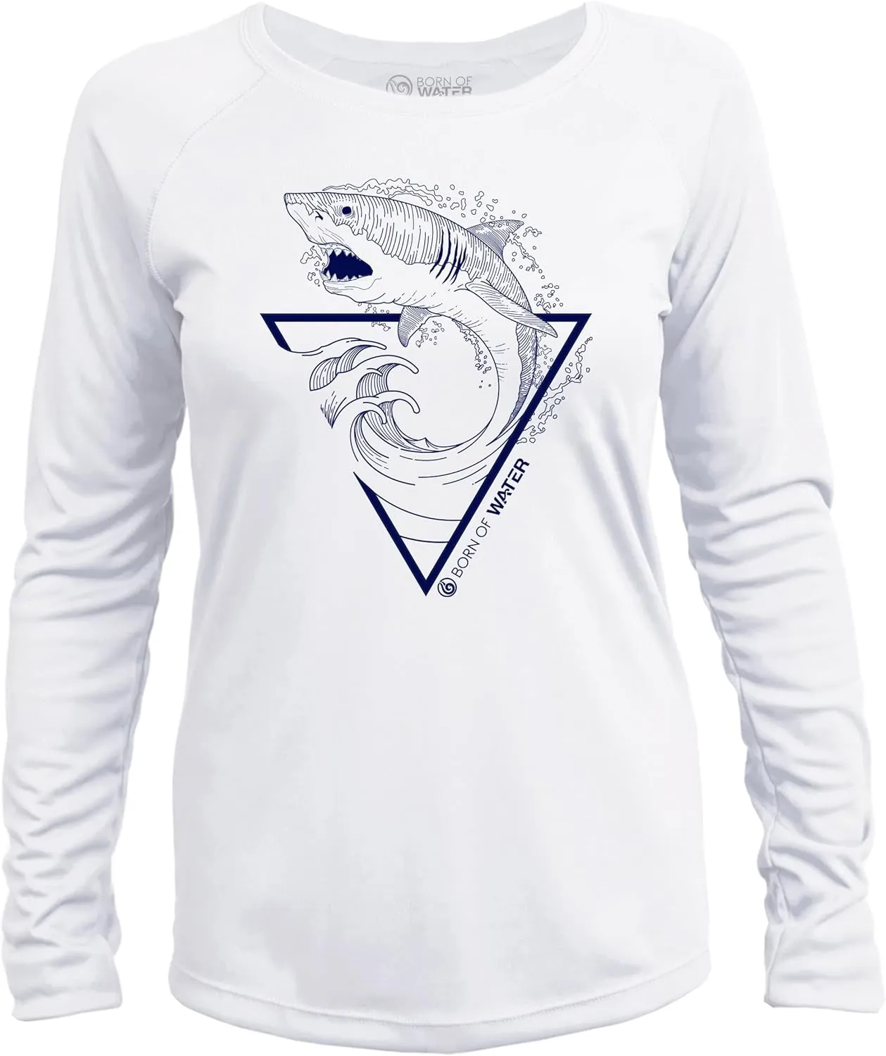 Great White Shark: Womens Long Sleeve UV Shirt