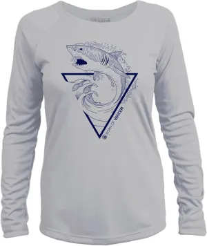 Great White Shark: Womens Long Sleeve UV Shirt